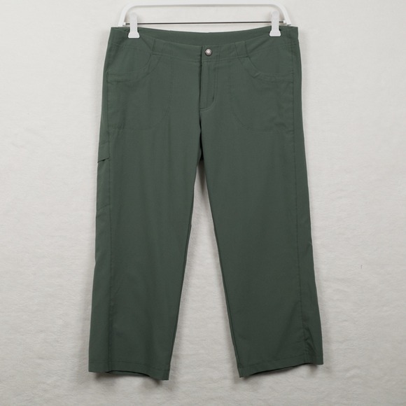 Patagonia Pants - PATAGONIA All Out Capris Stretch Hiking Cargo Crop Pants Gorpcore Green Sz 6